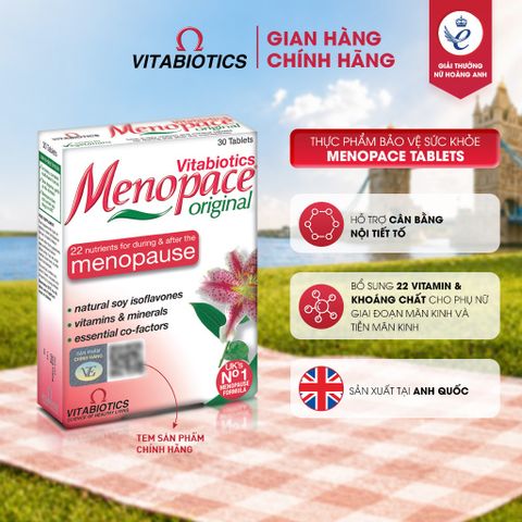 Thực Phẩm Bảo Vệ Sức Khỏe MENOPACE Hỗ Trợ Cân Bằng Nội Tiết Tố Nữ Hộp 30 Viên Vitabiotics