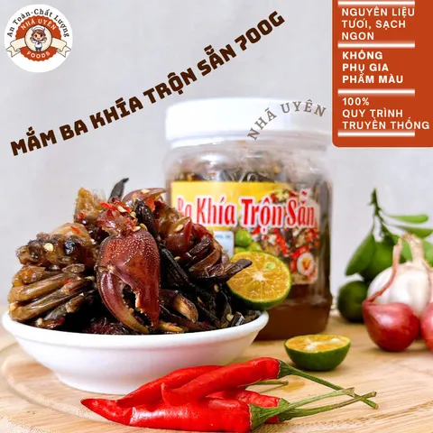 Ba Khía Trộn Tỏi Ớt  LỌ 650G,ủ bằng đường thốt nốt, Đặc Sản Miền Tây , đơn 800k tặng quà