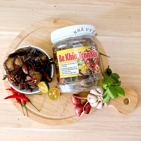 Ba Khía Trộn Tỏi Ớt  LỌ 650G,ủ bằng đường thốt nốt, Đặc Sản Miền Tây , đơn 800k tặng quà