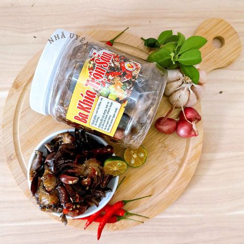 Ba Khía Trộn Tỏi Ớt  LỌ 650G,ủ bằng đường thốt nốt, Đặc Sản Miền Tây , đơn 800k tặng quà
