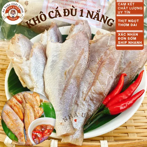 Hỏa tốc-HCM.Khô cá đù 1 nắng,5-8 CON,đặc sản cần giờ,không mặn thịt thơm dai ngọt,