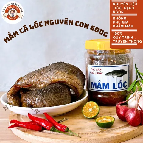 Mắm cá lóc nguyên con thịt ngọt LỌ 500G, ủ bằng đường thốt nốt,thơm, không chất bảo quản,đơn 800k tặng quà trực tiếp