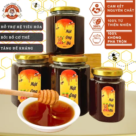 Mật ong dú nguyên chất Không pha đường,Ong lấy mật 100% từ hoa tự nhiên tăng đề kháng,đơn 700k tặng quà trực tiếp