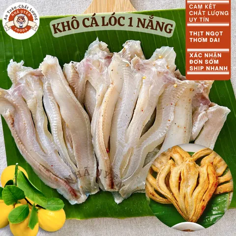 Giao HCM-Khô cá lóc 1 nắng, vừa ăn không mặn, thịt bùi thơm dai ngọt