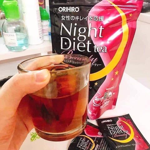 Trà Giảm Cân Collagen Orihiro Night Diet Tea 16 Túi Lọc - Hỗ Trợ Giảm Cân và Bổ Sung Collagen Cho Làm Đẹp Da 766506