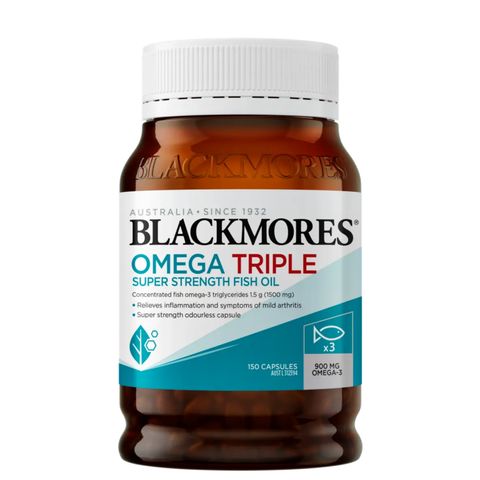 Dầu Cá Blackmores Omega Triple Super Strength Fish Oil - Tăng Cường Chức Năng Não Bộ/Tim Mạch/Thị Lực