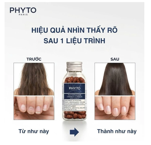 Viên Uống Dưỡng Tóc & Móng Phyto Phytophanere Hair & Nails - Hỗ Trợ Tóc Dày Khỏe, Móng Chắc Đẹp - 120 Viên Thực Phẩm Chức NăngViên Uống Dưỡng Tóc & Móng Phyto Phytophanere Hair & Nails - Hỗ Trợ Tóc Dà