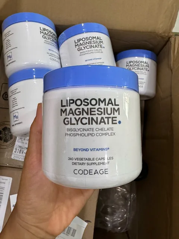 Codeage Viên Uống Liposomal Magnesium Magie Glycinate Hữu Cơ Hỗ Trợ Cơ, Thần Kinh Và Hệ Thần Kinh 240 Viên