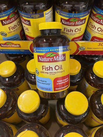 Dầu cá Omega 3 Nature Made Fish Oil 1200mg 300 softgels