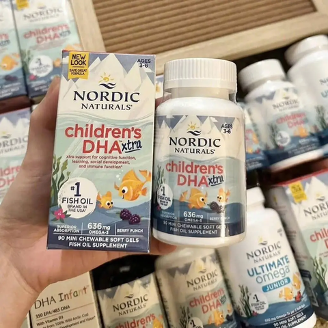 Viên nhai Nordic Naturals Children’s DHA Xtra 90 viên của Mỹ vị Berry punch