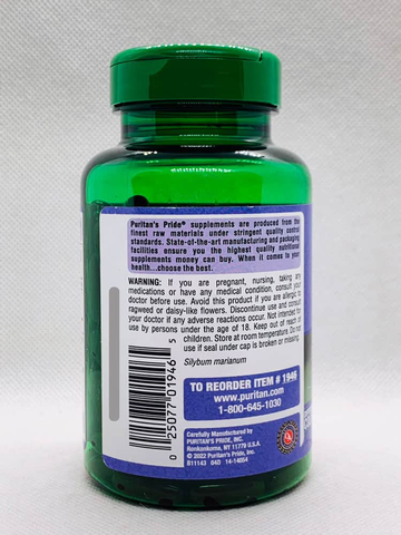 Viên uống giải độc gan Puritan’s Pride Milk Thistle Extract 1000mg 180 viên usa