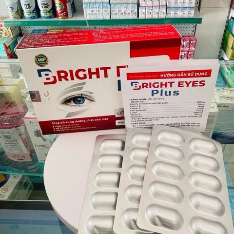 Viên Bổ Mắt BRIGHT EYES PLUS - Hộp 30 Viên BỔ SUNG DƯỠNG CHẤT CHO MẮT, HỔ TRỢ CHỐNG OXY HOÁ,GIÚP CẢI THIỆN THỊ LỰC CHO MẮT, GIẢM NHỨT MỎI, KHÔ MẮT, HẠN CHẾ LÃO HOÁ MẮT