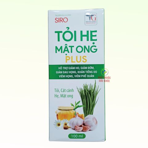 Siro Tỏi hẹ mật ong plus - Giảm ho, đờm, đau rát họng, khản tiếng do ho kéo dài (Chai 100ml)