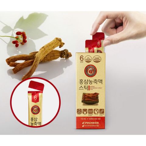 Tinh Chất Sâm Cô Đặc Korean Red Ginseng Extract Stick Ginsenoside Rg1 + Rb1 + Rg3 đạt 7mg/g