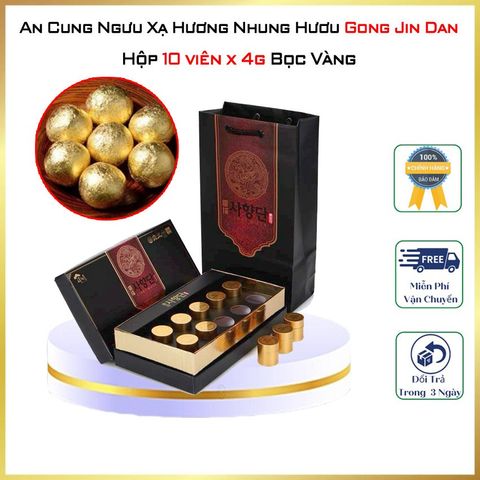An Cung Ngưu Xạ Hương Nhung Hươu GongJinDan Hàn Quốc 10 Viên Giúp Phòng Tai Biến Phục Hồi Sức Khỏe