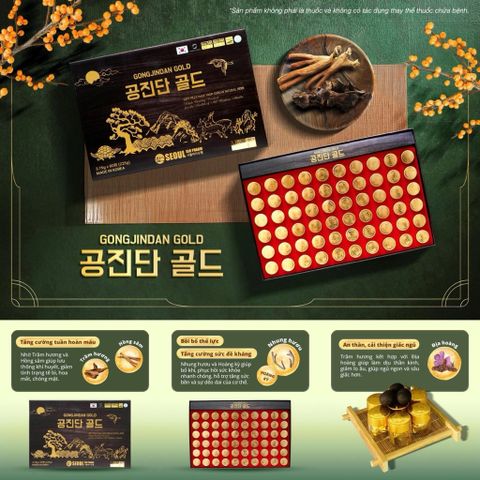 An Cung Ngưu Trầm Hương Gongjindan Gold 60 Viên