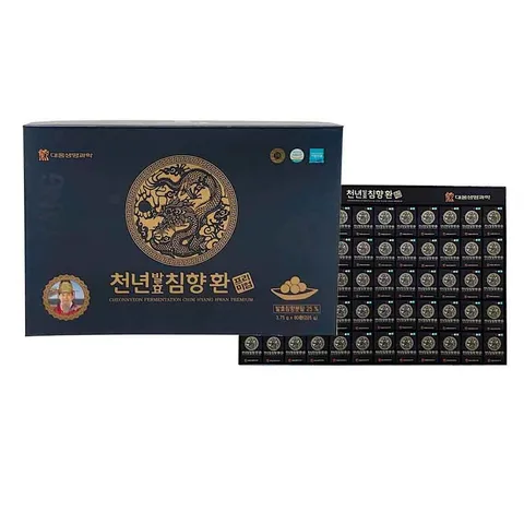 An Cung Ngưu Trầm Hương Lên Men Cheonnyeon Chim Hyang Hwan Premium Hàn Quốc Hộp 60 Viên
