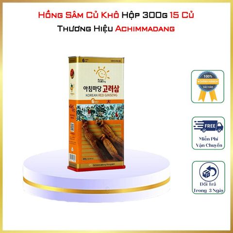 Hồng Sâm Củ Khô Achimmadang Hàn Quốc Hộp 300g Hỗ Trợ Bồi Bổ Sức Khỏe