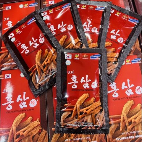 Nước Hồng Sâm Pocheon Hàn Quốc Hộp 70ml x 30 Gói