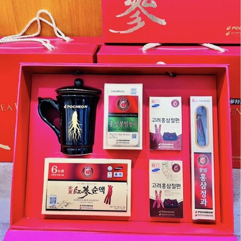 Hộp Quà Biếu Sức Khỏe Sang Trọng Ý Nghĩa Tết 2024 Thương Hiệu Sâm Pocheon Hàn Quốc