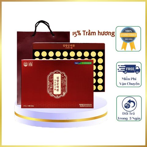 An Cung Ngưu Hoàng Hoàn Trầm Hương Chungbuk Nonghyup Hàn Quốc Hộp 60 Viên Giúp Lưu Thông Máu Não