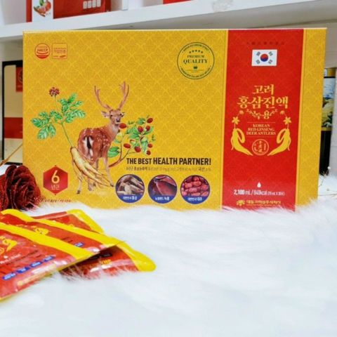 Nước hồng sâm nhung hươu táo đỏ Daedong Hàn Quốc hộp 30 gói x 70ml (840kcal)