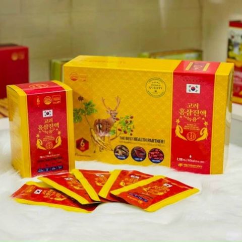 Nước hồng sâm nhung hươu táo đỏ Daedong Hàn Quốc hộp 30 gói x 70ml (840kcal)