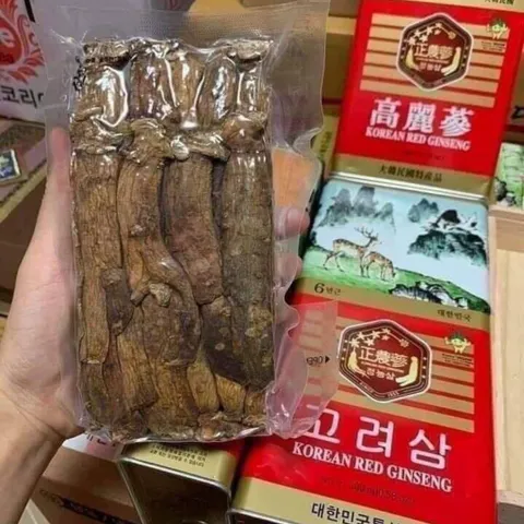 [ Siêu Rẻ] Hồng sâm củ khô hộp thiếc Insam Hàn Quốc Hộp 300g