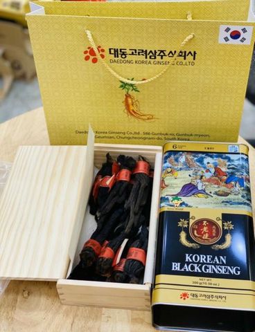 Hắc Sâm Củ Khô Daedong Hàn Quốc Hộp 300g Tăng Cường Sức Đề Kháng, Hệ Miễn Dịch, Người Tiểu Đường