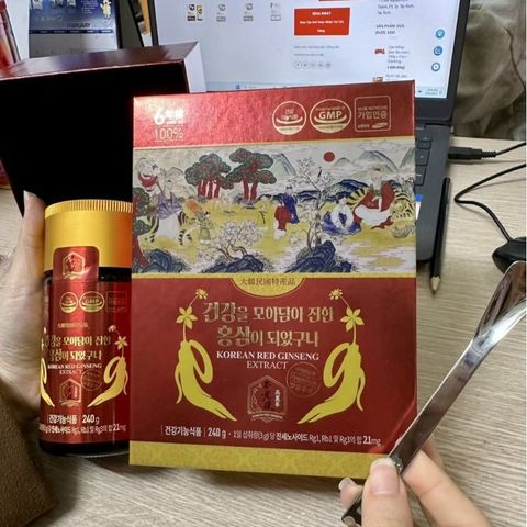 Hồng Sâm Cô Đặc 100% Daedong Hàn Quốc Hộp 240g Giúp Phục Hồi Cơ Thể Suy Nhược Mệt Mỏi Kéo Dài