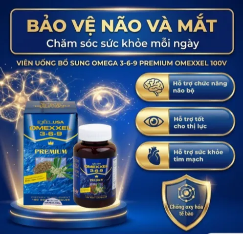 Viên uống hỗ trợ tốt cho não và mắt Omexxel 3-6-9 Premium (100 viên)