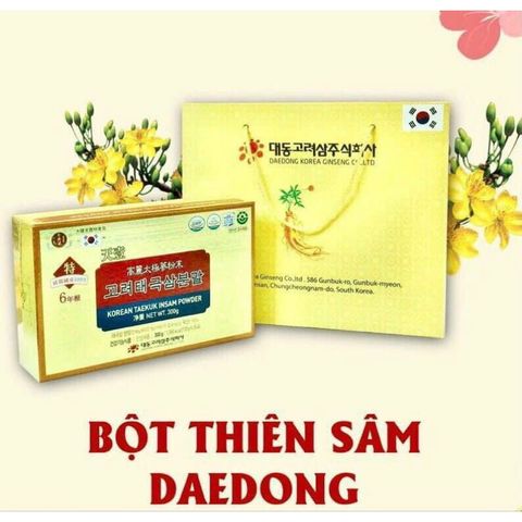 [ Chính Hãng ] Bột Thái Cực Sâm Hàn Quốc Daedong hộp 3 Lọ x 100g - Tăng Cường Sức Đề Kháng