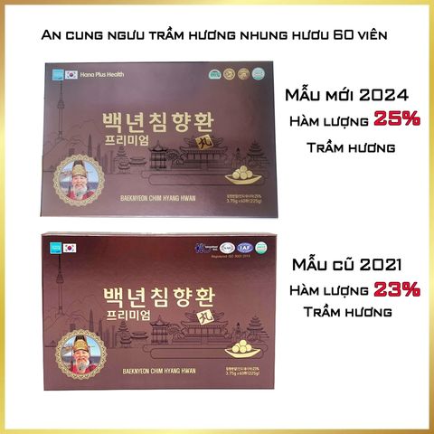 An Cung Ngưu Trầm Hương 25% BAEKNYEON CHIM HYANG HWAN Hộp 60 Viên Hỗ Trợ Phòng Tai Biến, Đột Quỵ