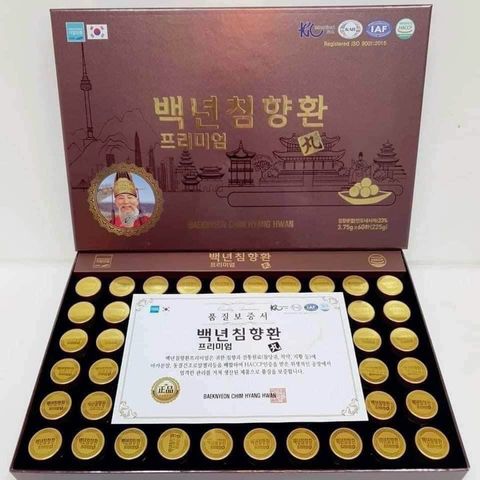 An Cung Ngưu Trầm Hương 25% BAEKNYEON CHIM HYANG HWAN Hộp 60 Viên Hỗ Trợ Phòng Tai Biến, Đột Quỵ