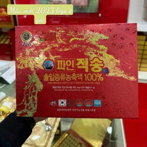 Tinh Dầu Thông Đỏ Chính Phủ Hàn Quốc Pine Jeok Song Gold 120 Viên Hỗ Trợ Người Tiểu Đường, Mõ Máu