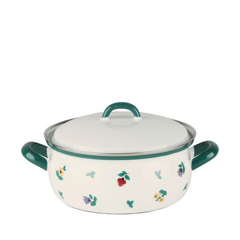 Nồi Hầm Dáng Thấp Riess Country Gmundner 0169-049 16cm 1L Streublumen