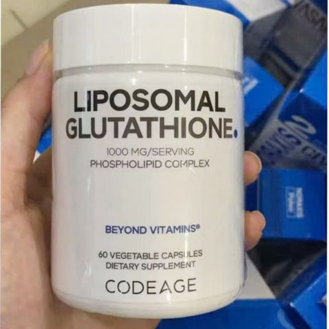 Viên uống Trắng Da - Cải Thiện Sắc Tố Da Codeage Liposomal Glutathione 1000 mg 60 viên - SP Chuẩn Mỹ