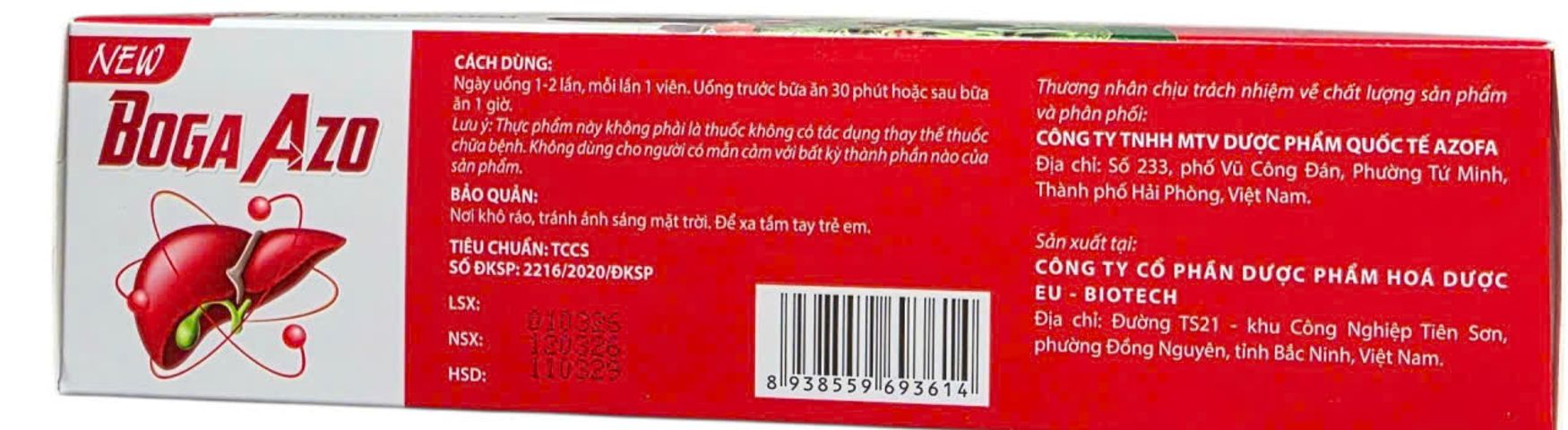 Viên uống bổ gan Boga hỗ trợ giải độc & mát gan hiệu quả hộp 100 viên