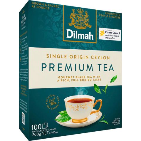 Trà túi lọc Dilmah Extra Strength 100 túi - Hương vị đậm đà từ trà đen nguyên chất, tốt cho sức khỏe và tinh thần