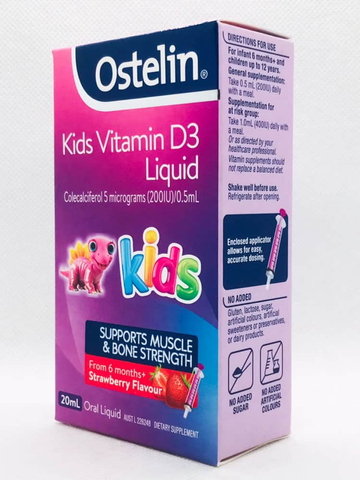  Vitamin D nước cho bé Ostelin Vitamin D Liquid Kids 20ml