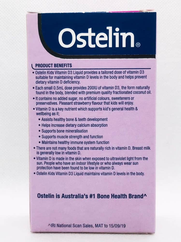  Vitamin D nước cho bé Ostelin Vitamin D Liquid Kids 20ml
