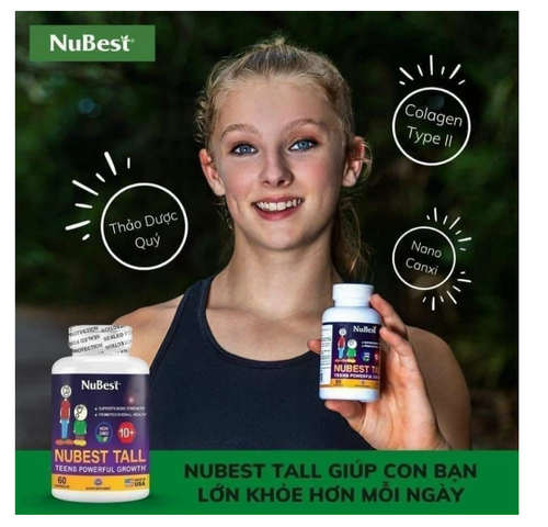 iên Uống Tăng Chiều Cao Nubest Tall 10+ Cho Bé Từ 10 Tuổi - Hỗ Trợ Phát Triển Chiều Cao Tối Ưu - Sản Phẩm Mỹ