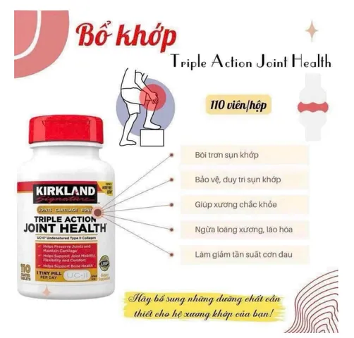 Viên uống hỗ trợ khớp Kirkland Signature Triple Action Joint Health 110 viên