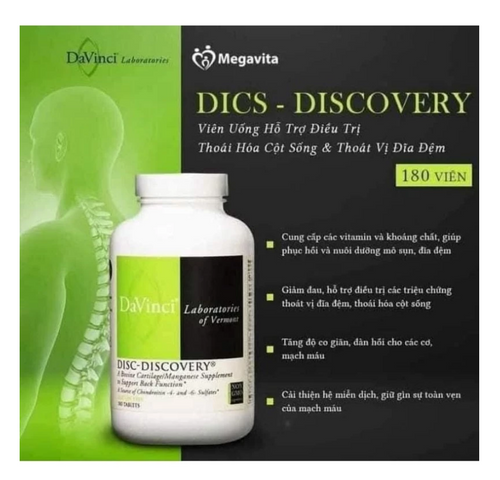 Viên uống Davinci Disc Discovery Hỗ trợ thoái vị đĩa đệm 180 Viên