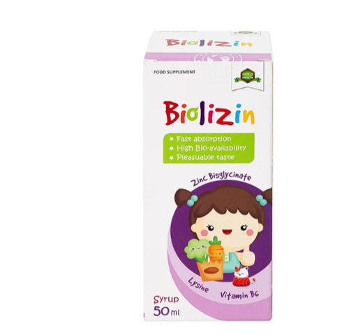 Siro bổ sung kẽm, lysine và vitamin B6 cho trẻ Biolizin (50ml)