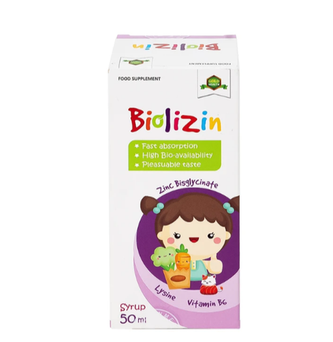 Siro bổ sung kẽm, lysine và vitamin B6 cho trẻ Biolizin (50ml)