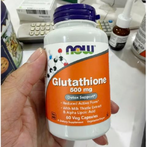 Viên uống Trắng Da - Cải Thiện Sắc Tố Da Now Glutathione 500 mg 60 viên - S/P Chuẩn Mỹ