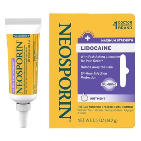 Tuýt kem mỡ kháng viêm, xoa dịu nhanh Neosporin Lidocaine Ointment 14.2g