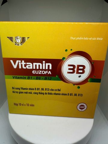 VITAMIN 3B Euzofa (Bổ sung vitamin 3B,hỗ trợ giảm mệt mỏi,căng thẳng do thiếu vitamin)