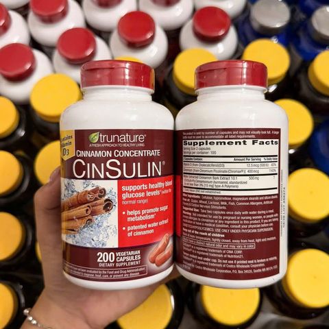 Ổn định đường huyết Trunature CinSulin USA 200 viên